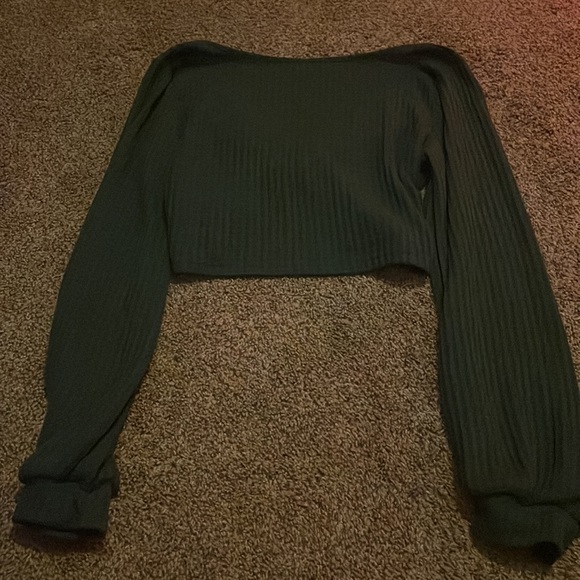 Dark Green Crop Top - Picture 2 of 2